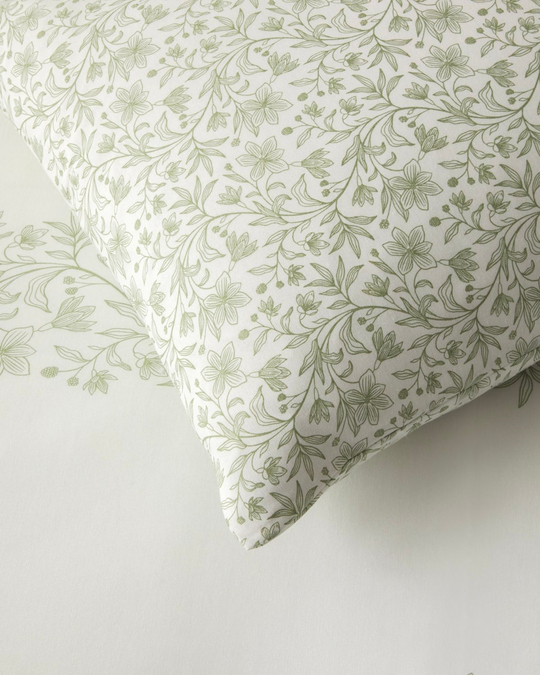 Lillibelle Kolay Ütülenir Çarşaflı Tek Kişilik Nevresim Takımı 160x220 cm Yeşil