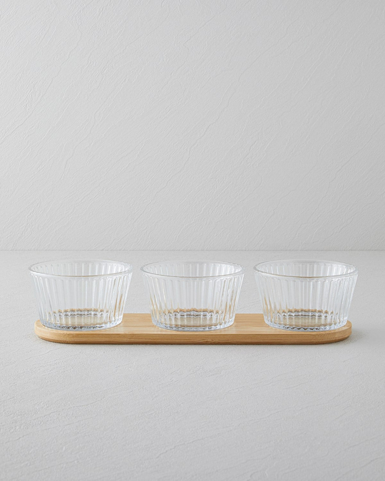 Linea Cam-Bambu 4 Parça Sunumluk 11x6,5 cm Şeffaf
