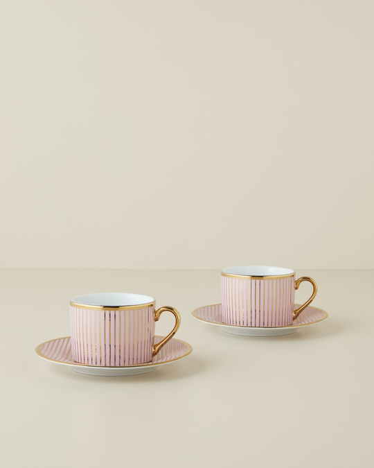 Livora New Bone China 4 Parça 2 Kişilik Çay Fincanı Takımı 220 ml Pembe