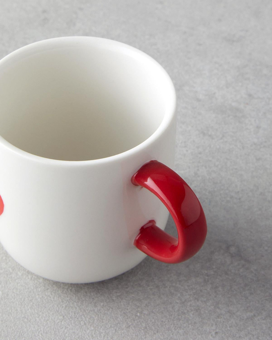 Lovely Stoneware 6lı Kahve Fincan Takımı 130 ml Kırmızı