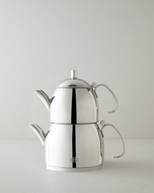 Lumos Çelik Çaydanlık 0,80 L – 1,6 L Silver