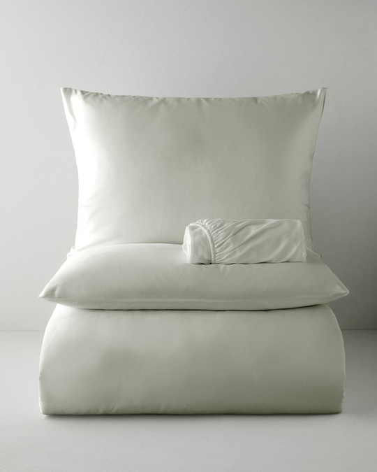 Micell Lyocell Saten Çarşaflı Çift Kişilik Nevresim Takımı 200x220 cm Yeşil