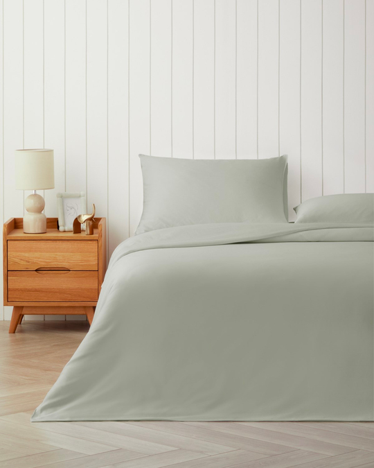 Micell Lyocell Saten Çarşaflı Çift Kişilik Nevresim Takımı 200x220 cm Yeşil