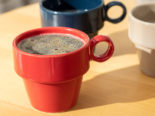 Misteri Seramik 3lü Espresso Bardağı Krem-Mavi-Kırmızı