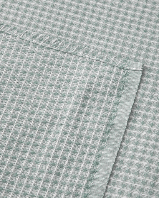 Modern Grid Çift Kişilik Pike 180x220 cm Yeşil