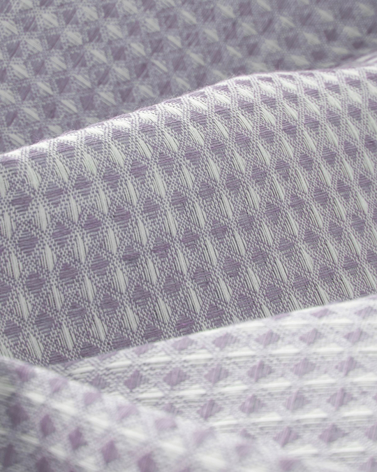 Modern Grid Çift Kişilik Pike 180x220 cm Lila