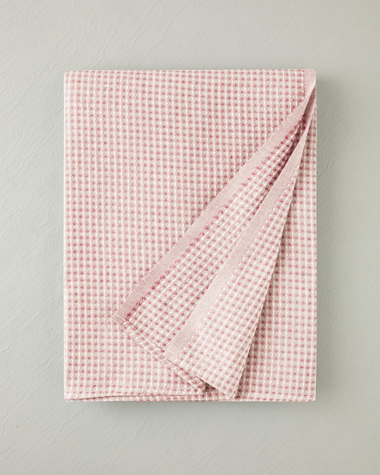 Modern Grid Tek Kişilik Pike 150x220 cm Pembe