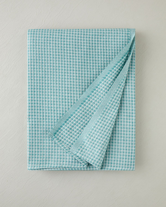 Modern Grid Tek Kişilik Pike 150x220 cm Seledon