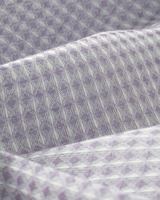 Modern Grid Tek Kişilik Pike 150x220 cm Lila