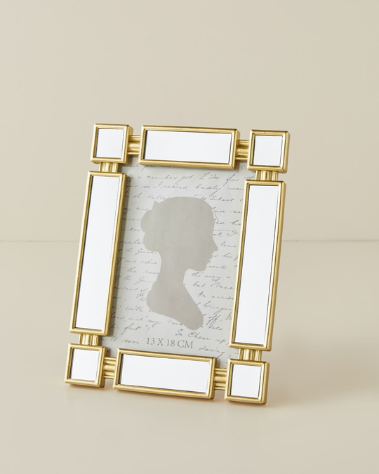 Mona Polyresin Çerçeve Beyaz-Gold