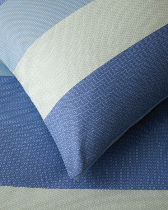 Natural Bands Kolay Ütülenir Çift Kişilik Çarşaflı Nevresim Takımı 200x220 cm Mavi - Yeşil