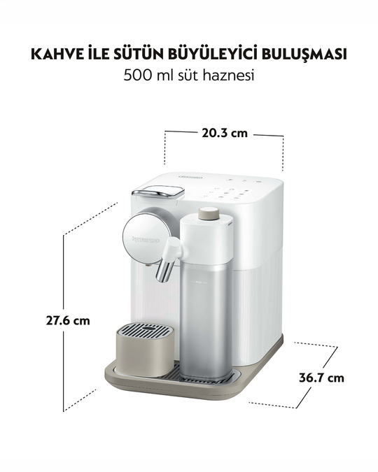 Nespresso F541 Gran Latissima Süt Çözümlü Espresso Makinesi Beyaz