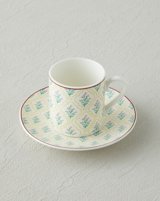 Neva New Bone China 4 Parça 2 Kişilik Kahve Fincan Takımı 80 ml Renkli