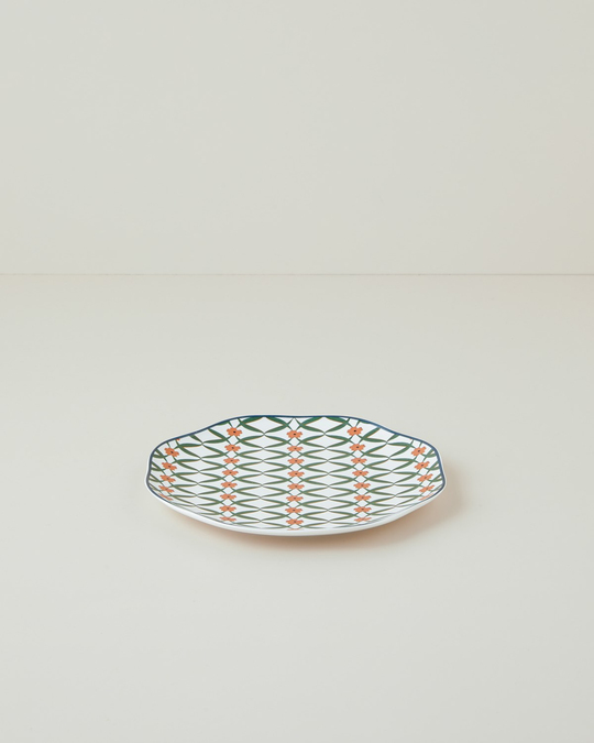 Nostalgic Petals New Bone Pasta Tabağı 20 cm Yeşil-Sarı