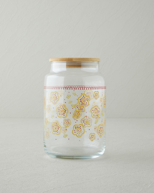 Nostalgic Serenity Cam Kavanoz 500 ml Kırmızı-Sarı