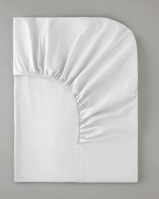 Novella Premium Pamuklu Çift Kişilik Lastikli Çarşaf 160x200 cm Beyaz