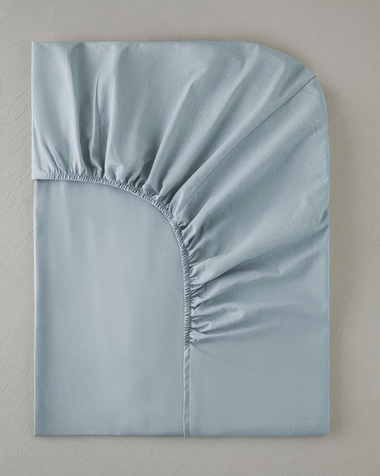 Novella Premium Pamuklu King Size Lastikli Çarşaf 180x200 cm Açık Mavi