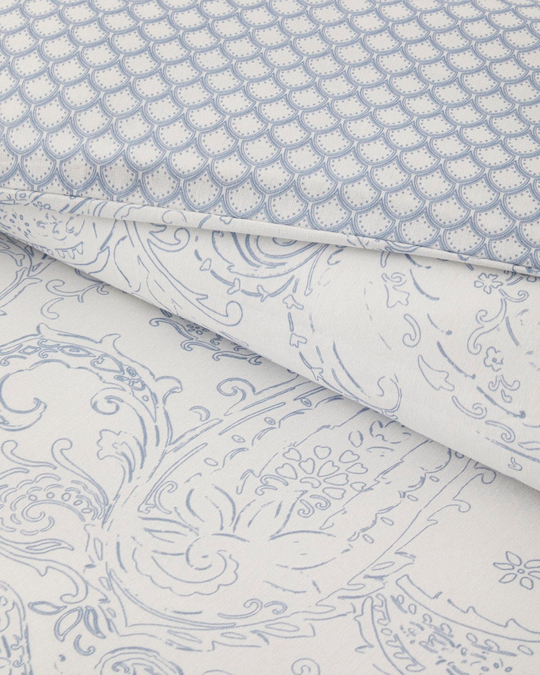 Paisley Touch Kolay Ütülenir Tek Kişilik Nevresim Seti 160x220 cm Mavi