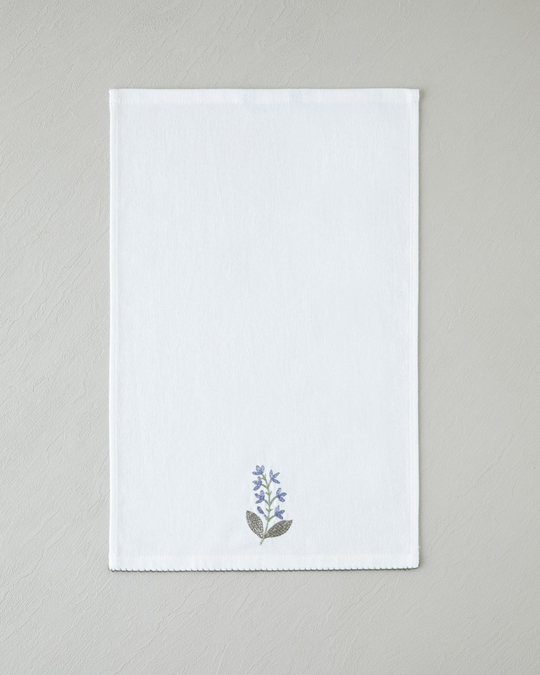 Petalia Pamuklu Nakışlı Kurulama Bezi 30x50 cm Mavi