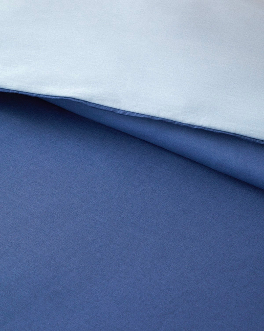 Pure Pamuk Tek Kişilik Nevresim 160x220 cm Açık Mavi-Gece Mavisi