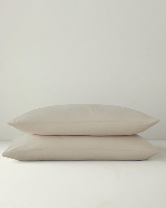 Pure Pamuklu 2li Yastık Kılıfı 50x70 cm Kahve Köpüğü