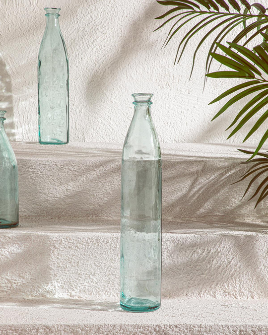 Recycled Bottle Cam Vazo Yeşil