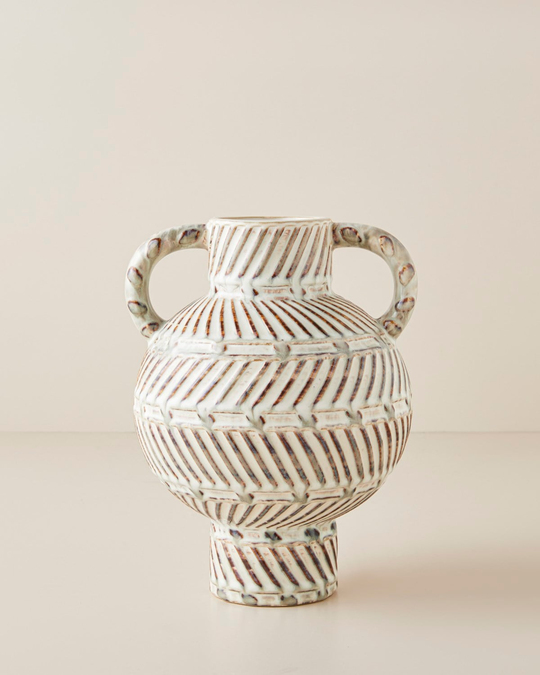 Sasha Seramik Vazo 25,5 cm Bej
