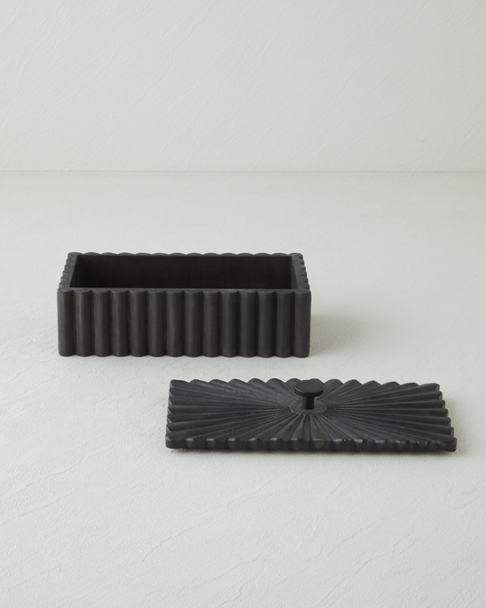 Sherpa Mdf Dekoratif Kutu 24x11,5x10 cm Siyah