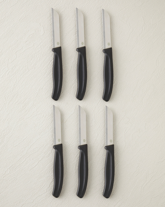 Silent Slash Paslanmaz Çelik 6lı Bıçak 9 cm Siyah