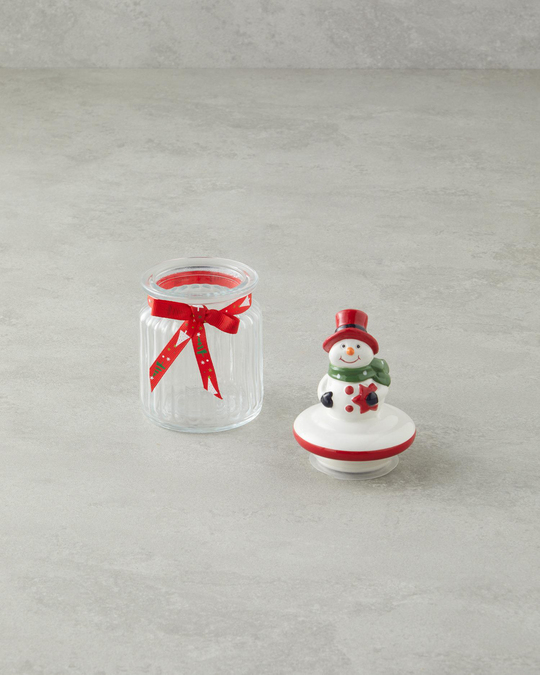 Snow Smile Cam Kavanoz 230 ml Beyaz - Kırmızı