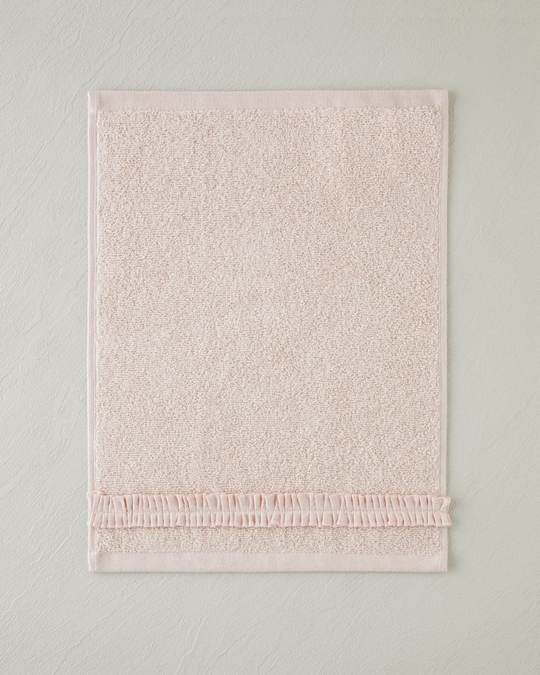 Soft Ruffle Pamuk El Havlusu 30x40 cm Pudra