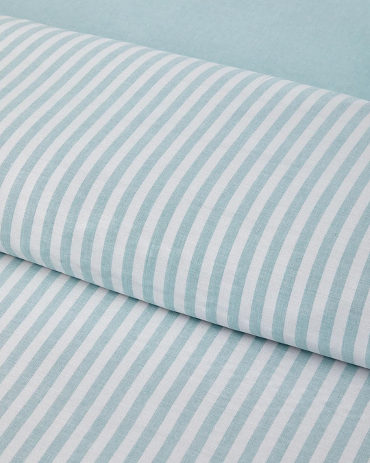 Soft Streaks İpliği Boyalı Çift Kişilik Çarşaflı Nevresim Takımı 200x220 cm Yeşil