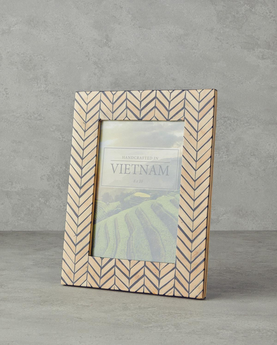 Striped Bambu Çerçeve Naturel