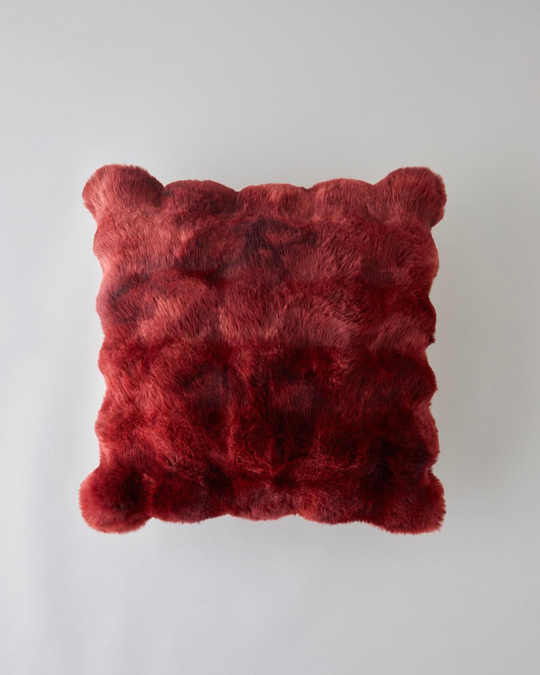 Terra Pelüş Kırlent Kılıfı 45x45 cm Bordo
