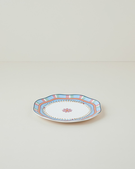 Timeless Botanica New Bone Pasta Tabağı 20 cm Pembe - Mavi