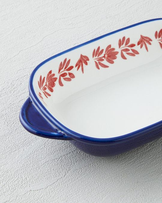 Verlure New Bone China Çerezlik 21x12 cm Bordo