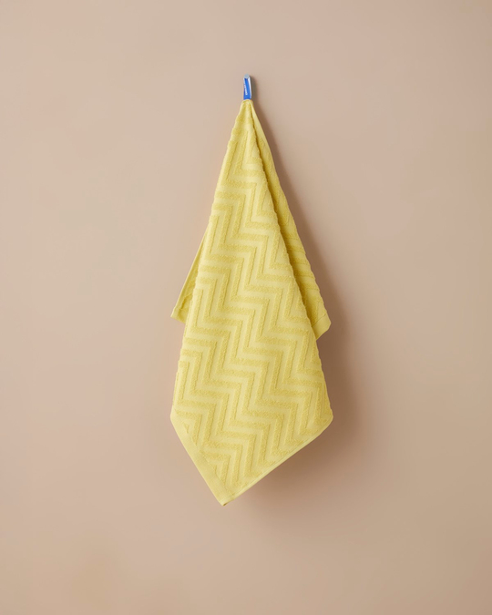 Zigzag %100 Pamuk Yüz Havlusu 50x70 cm Limon Yeşili