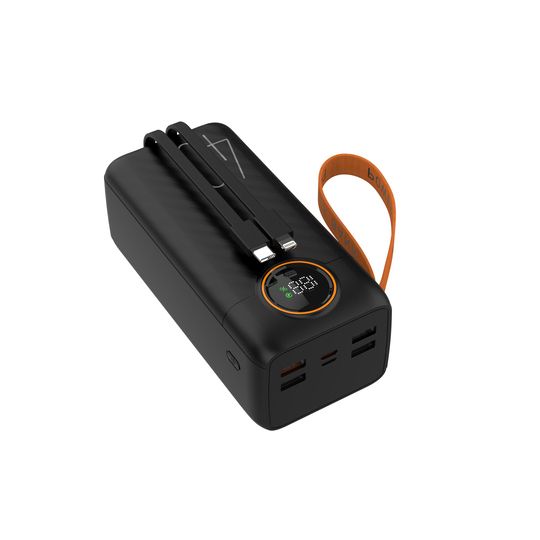 Phixi Force P42 40000mAh 22.5W Hızlı Şarj Cihazı - Dahili Kablolu  - Fast Powerbank  - Dijital Ekran - Taşınabilir Şarj Cihazı