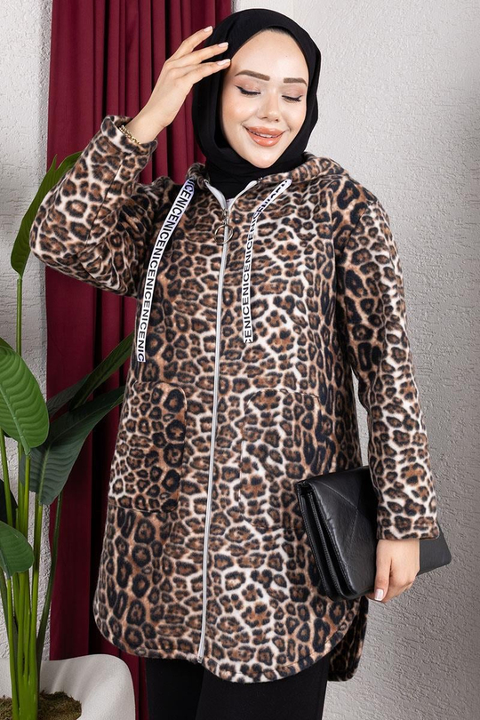 Polar Kap  LEOPAR DESEN KAHVE