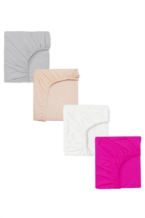 4 Adet 40 x 80 + 10 cm Anne Yanı Lastikli Penye Kumaş Bebek Çarşafı