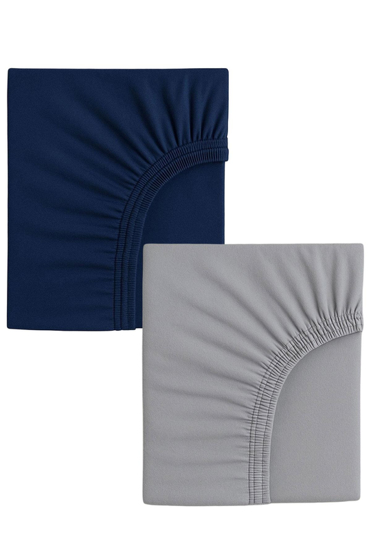 2 Adet Pamuklu ve Lastikli 60 x 120 x 15 cm Penye Bebek Çarşaf