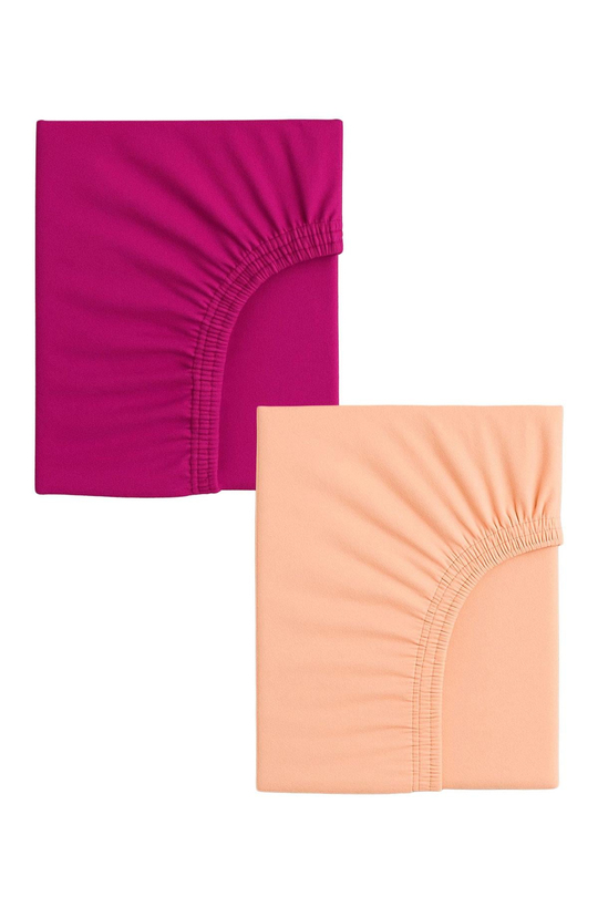 2 Adet 40 x 80 + 10 cm Anne Yanı Lastikli Penye Kumaş Bebek Çarşafı