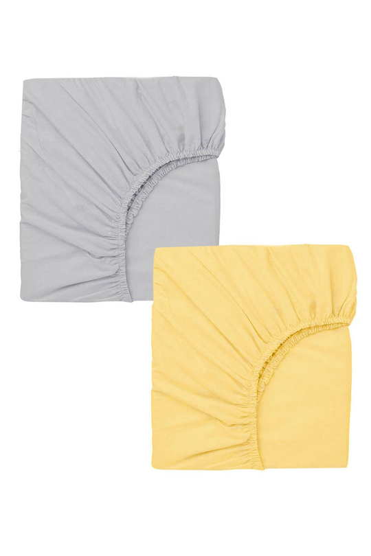 2 Adet Pamuklu ve Lastikli 60 x 120 x 15 cm Penye Bebek Çarşaf