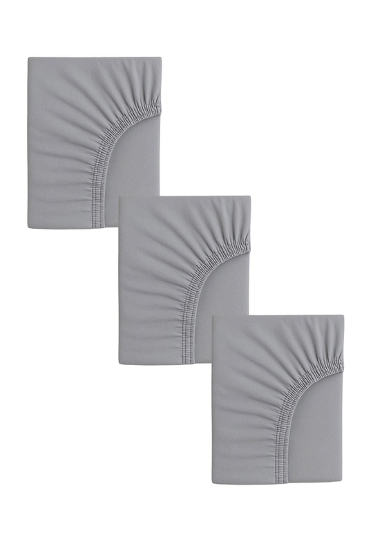 3 Adet 40 x 80 + 10 cm Anne Yanı Lastikli Penye Kumaş Bebek Çarşafı