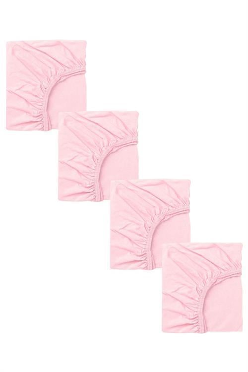 4 Adet 40 x 80 + 10 cm Anne Yanı Lastikli Penye Kumaş Bebek Çarşafı