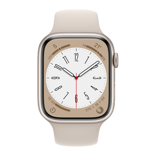 Yenilenmiş Apple Watch Series 8 45MM Starlight B Kalite (12 Ay Garantli)