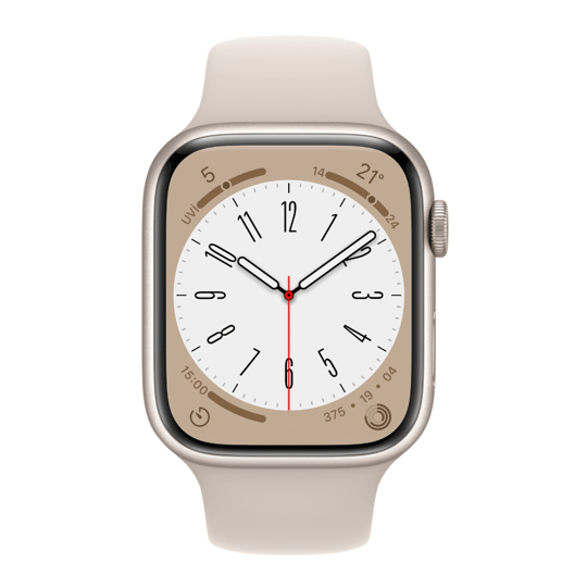 Yenilenmiş Apple Watch Series 8 45MM Starlight A Kalite (12 Ay Garantli)
