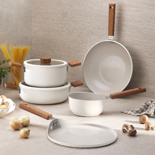 Schafer Ceramoni Seramik Krep Tava 26 Cm-Krem