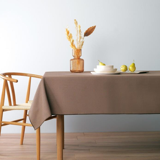 Schafer Home Bianca Keten Polyester Masa Örtüsü 160x250 Cm-Vizon