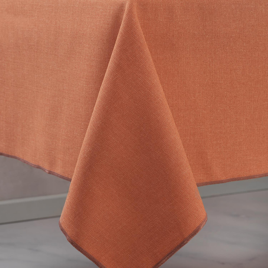 Schafer Home Bianca Keten Polyester Masa Örtüsü 160x250-Turuncu